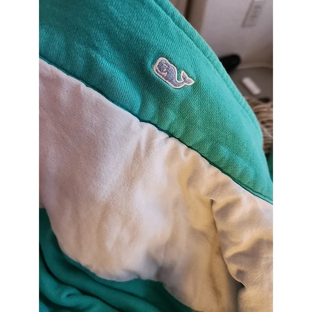 Vineyard Vines Shep Shirt S‎ Small Teal With Gray panel Performance Pullover - Picture 10 of 11